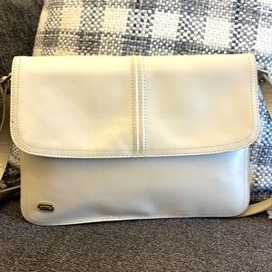Phillippe Beige Leather Vintage Shoulder Bag